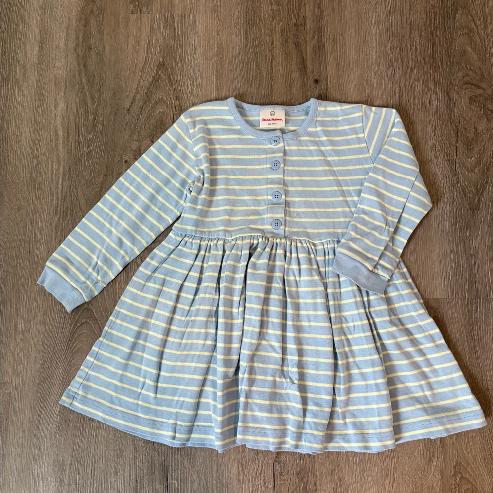 Hanna Andersson Blue and Yellow Striped Dress